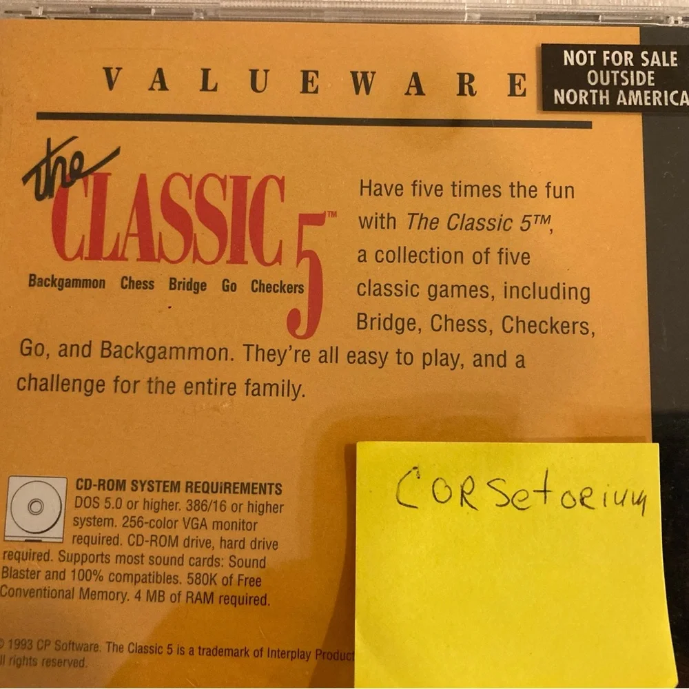 Interplay Valueware The Classic 5 CD-ROM